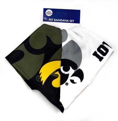 Show full view: Littlearth NCAA Home & Away Bandana Set for Dogs & Cats, Iowa Hawkeyes, Large slide 2 of 5