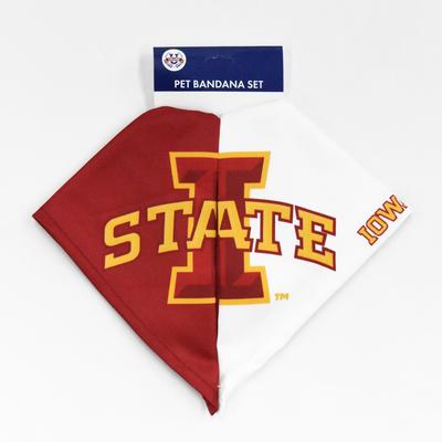 Show full view: Littlearth NCAA Home & Away Bandana Set for Dogs & Cats, Iowa State Cyclones, Small slide 2 of 5