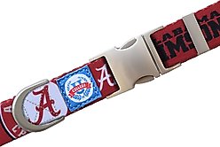 Littlearth NCAA Premium Dog & Cat Collar, Alabama Crimson Tide, Large