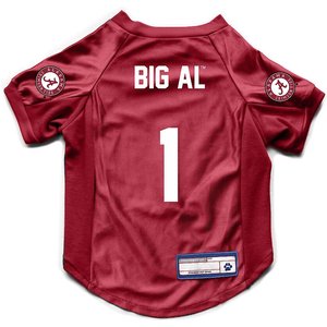 Littlearth NCAA Stretch Dog & Cat Jersey, Alabama Crimson Tide, Small