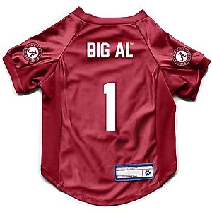Littlearth NCAA Stretch Dog & Cat Jersey, Alabama Crimson Tide, X-Large