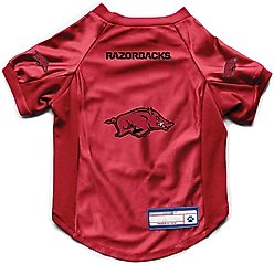 Littlearth NCAA Stretch Dog & Cat Jersey, Arkansas Razorbacks, X-Large