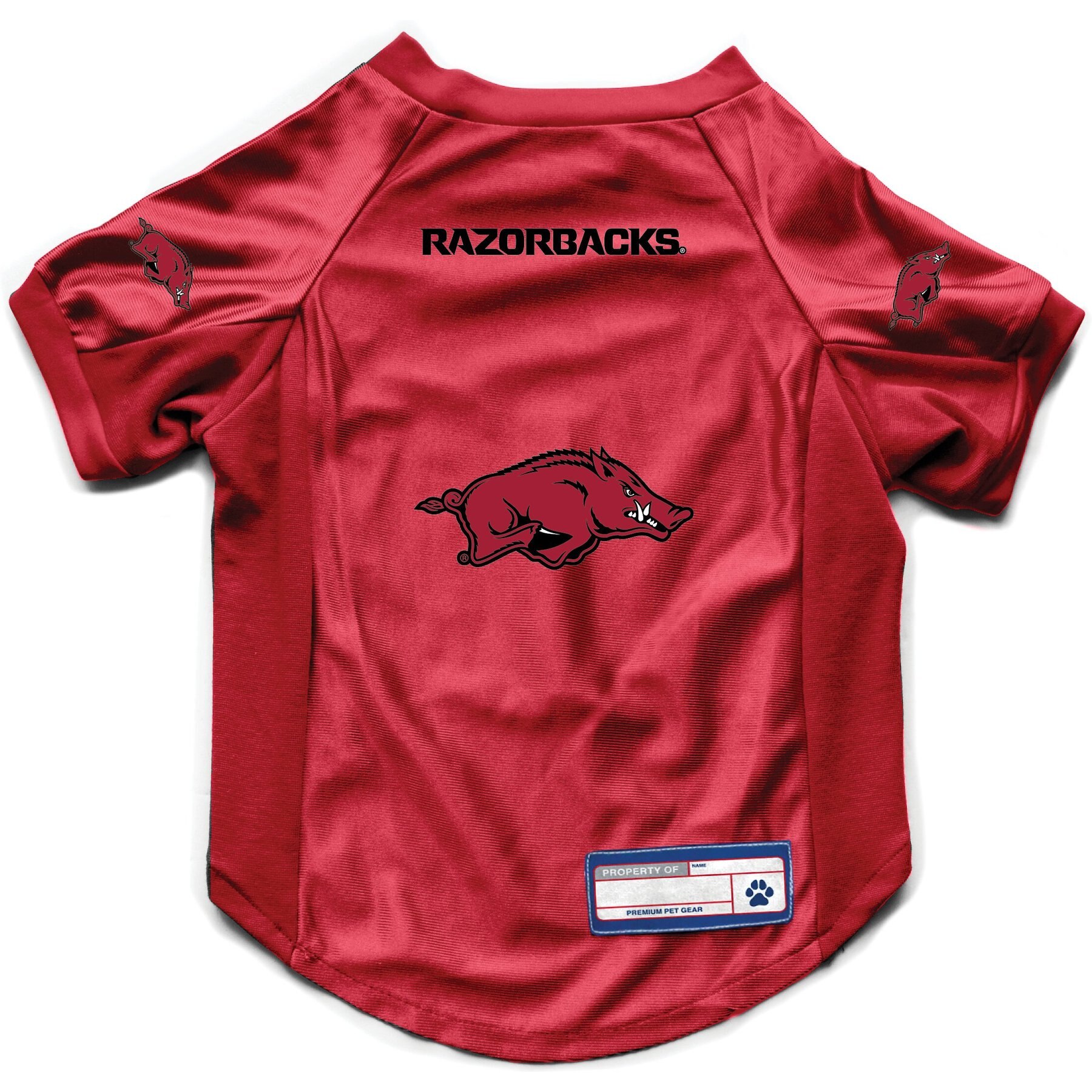 Littlearth NCAA Stretch Dog & Cat Jersey, Arkansas Razorbacks, X-Large