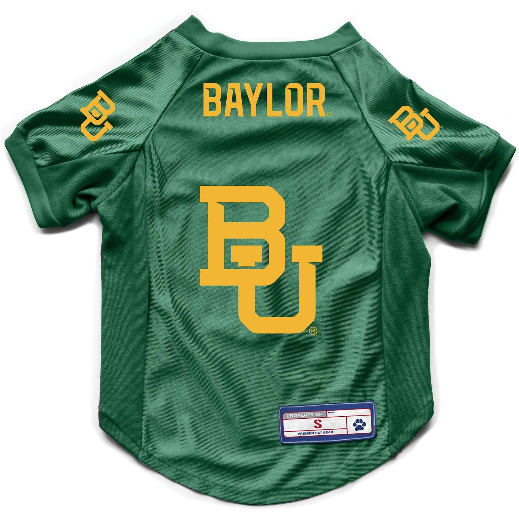 Littlearth NCAA Stretch Dog & Cat Jersey, Baylor Bears, Small