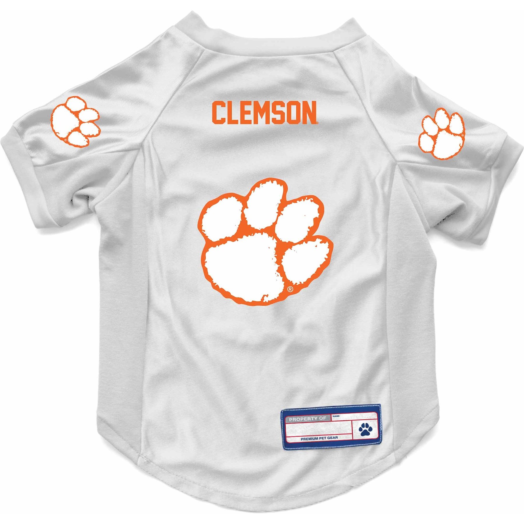 Littlearth NCAA Stretch Dog & Cat Jersey, Clemson Tigers, Medium