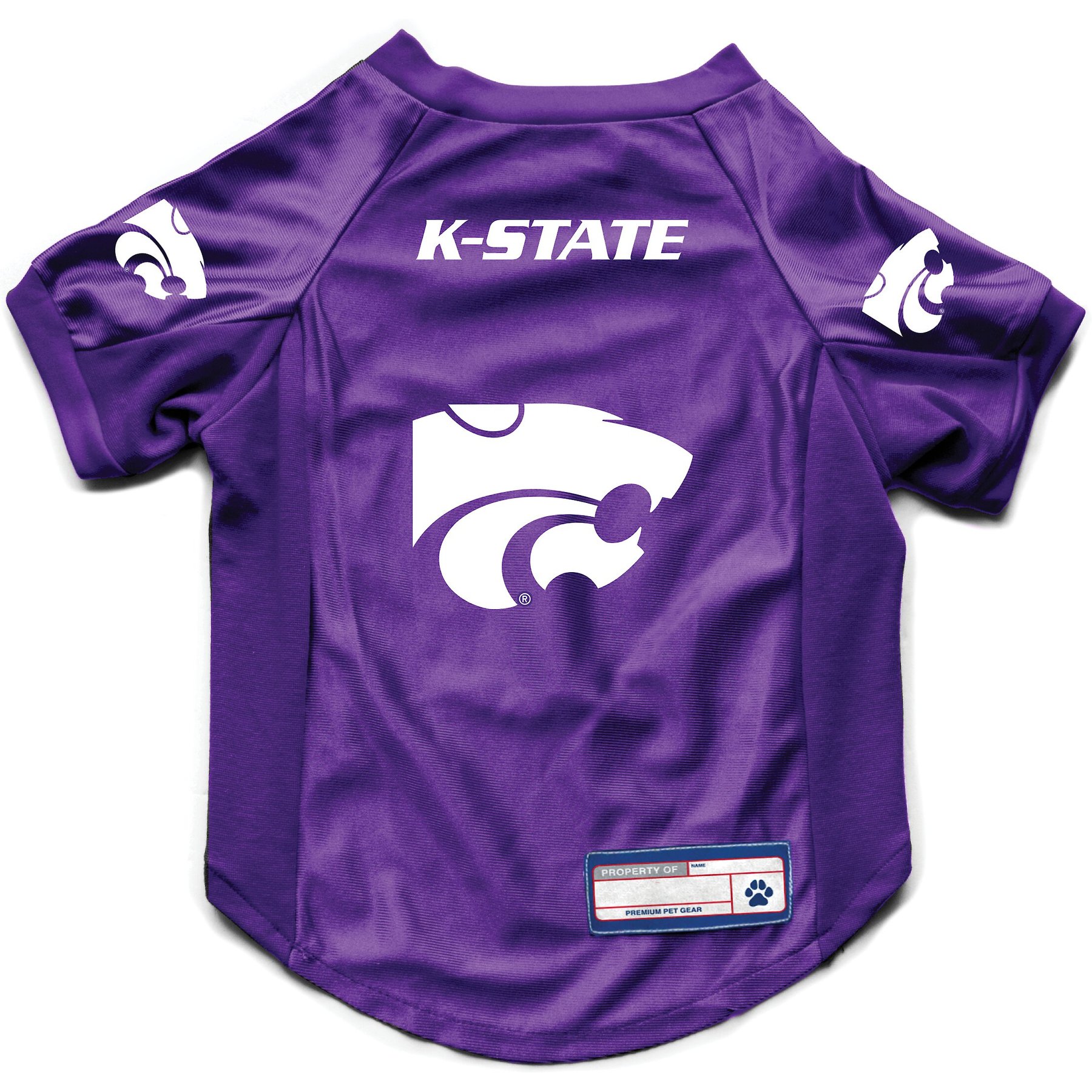 Littlearth NCAA Stretch Dog & Cat Jersey, Kansas State Wildcats, Small