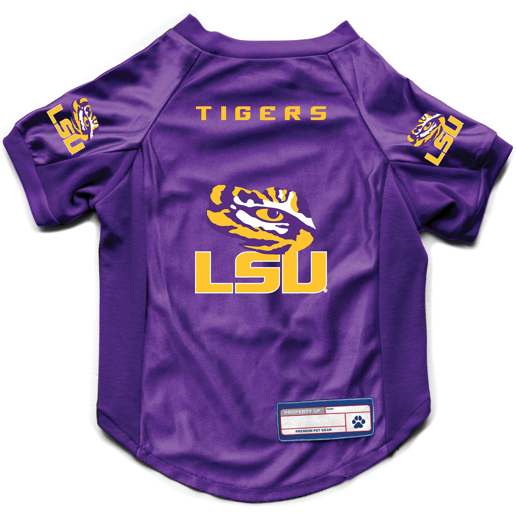 Littlearth NCAA Stretch Dog & Cat Jersey, LSU Tigers, Medium