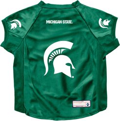 Littlearth NCAA Stretch Dog & Cat Jersey, Michigan State Spartans, Big Dog