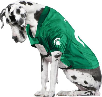 Show full view: Littlearth NCAA Stretch Dog & Cat Jersey, Michigan State Spartans, Big Dog slide 3 of 5