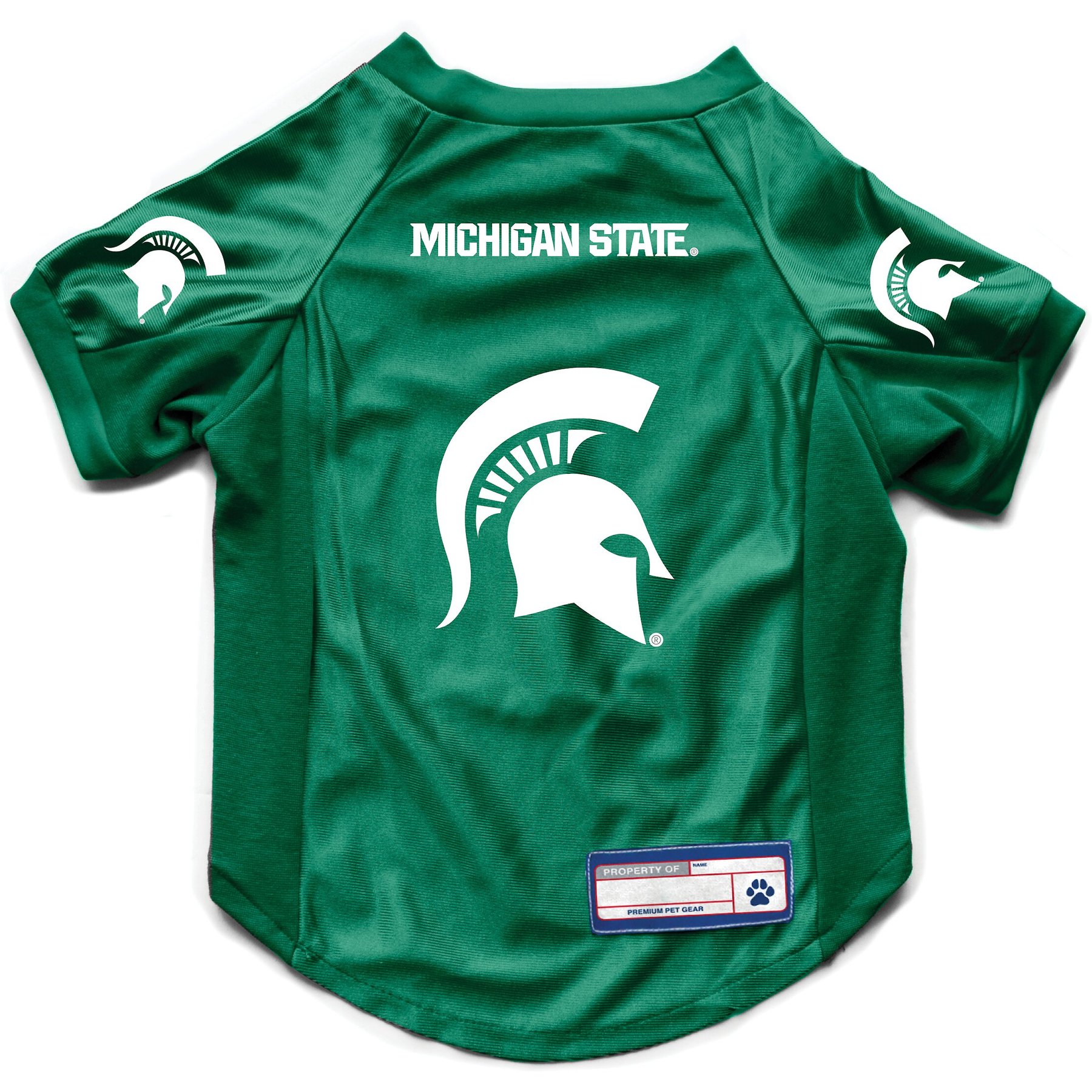 Littlearth NCAA Stretch Dog & Cat Jersey, Michigan State Spartans, Medium