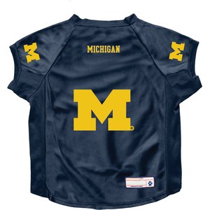 Littlearth NCAA Stretch Dog & Cat Jersey, Michigan Wolverines, Big Dog