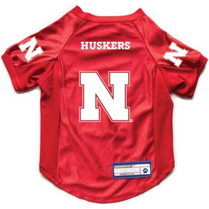 Littlearth NCAA Stretch Dog & Cat Jersey, Nebraska Horn huskers, X-Small