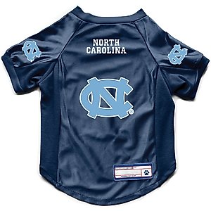 Littlearth NCAA Stretch Dog & Cat Jersey, North Carolina Tar Heels, Large