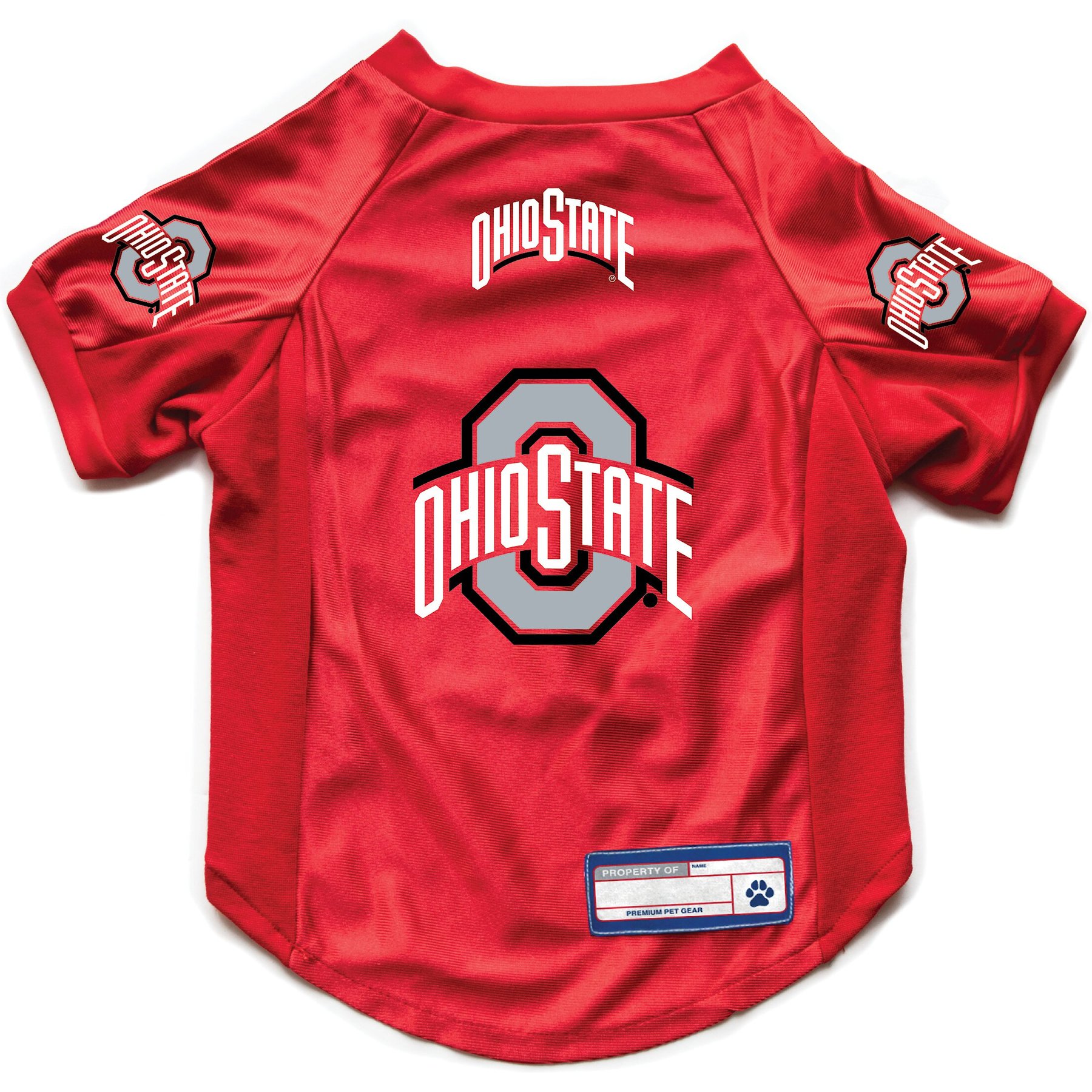 Littlearth NCAA Stretch Dog & Cat Jersey, Ohio State Buckeyes, Small