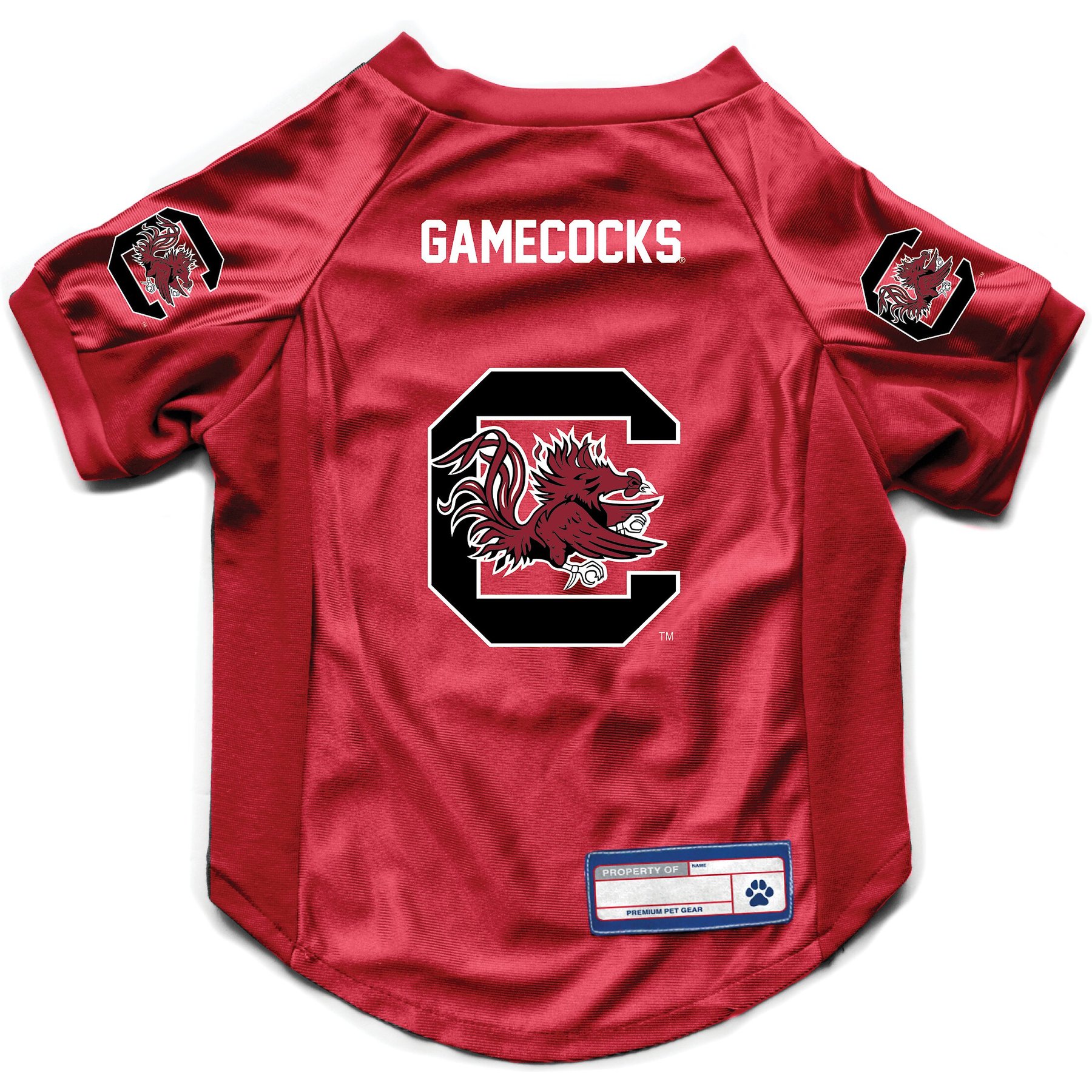 Littlearth NCAA Stretch Dog & Cat Jersey, South Carolina Fighting Gamecocks, X-Large