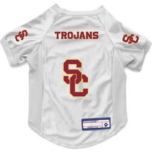 Littlearth NCAA Stretch Dog & Cat Jersey, USC Trojans, Large