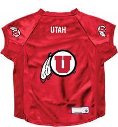 Littlearth NCAA Stretch Dog & Cat Jersey, Utah Utes, Big