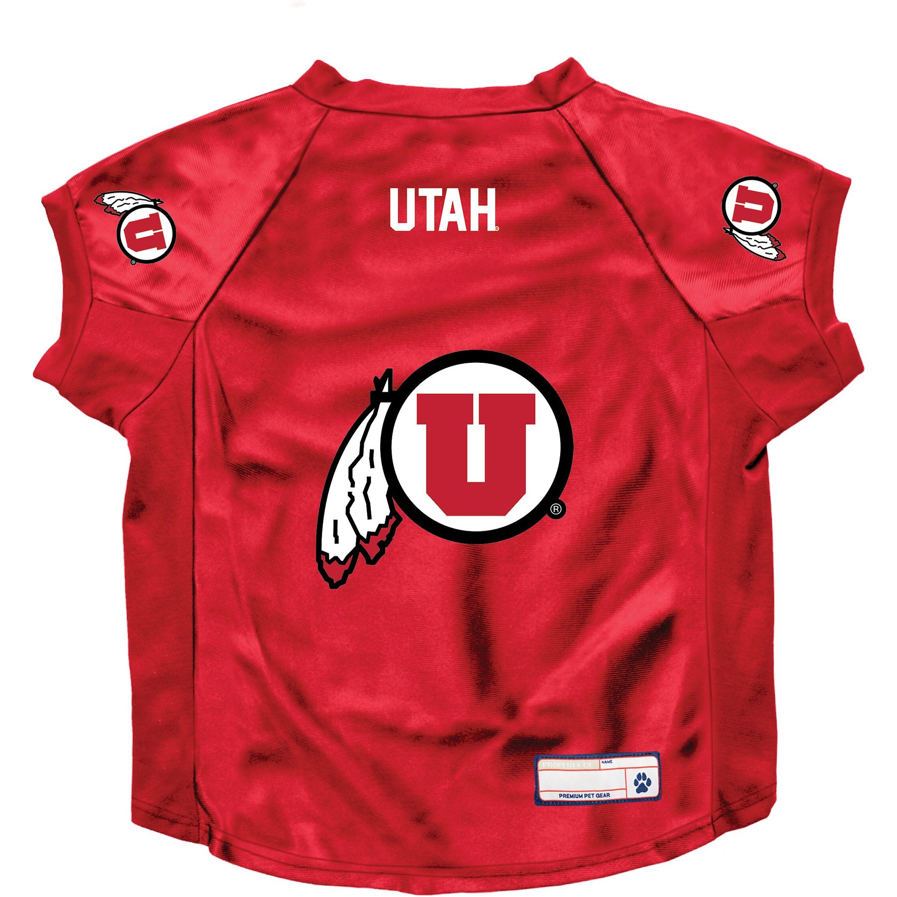 Littlearth NCAA Stretch Dog & Cat Jersey, Utah Utes, Big