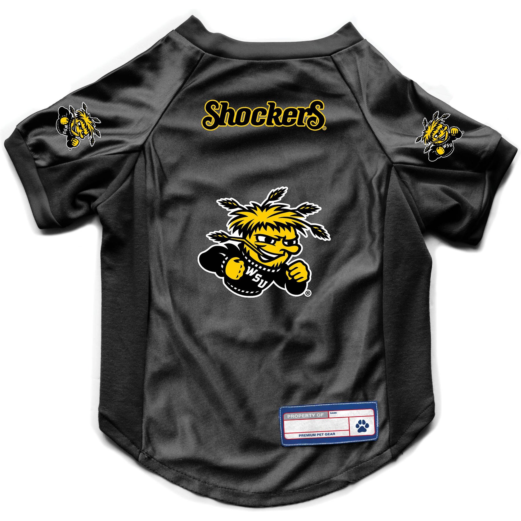 Littlearth NCAA Stretch Dog & Cat Jersey, Wichita State Shockers, Large