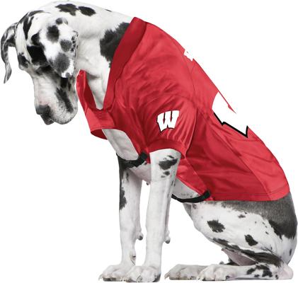 Show full view: Littlearth NCAA Stretch Dog & Cat Jersey, Wisconsin Badgers, Big Dog slide 3 of 5