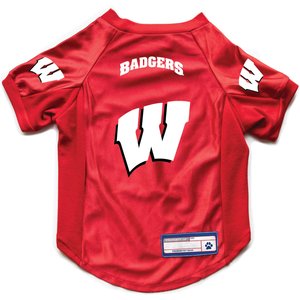 Littlearth NCAA Stretch Dog & Cat Jersey, Wisconsin Badgers, X-Large