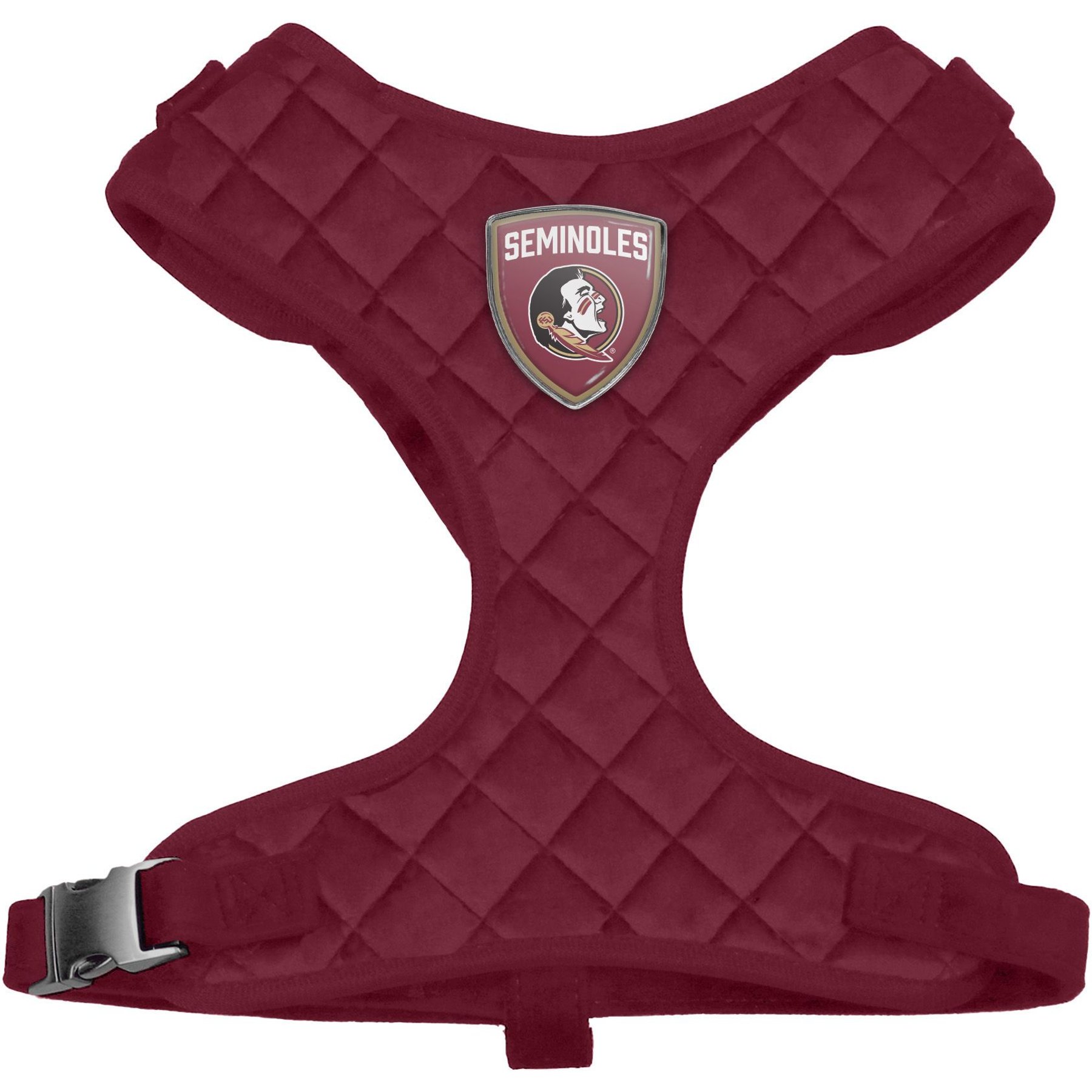 Littlearth NCAA Velvet Dog Harness, Florida State Seminoles, Small