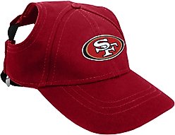 Littlearth NFL Dog & Cat Baseball Hat, San Francisco 49ers, Medium slide 1 of 2