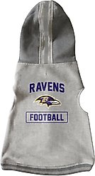 Littlearth NFL Dog & Cat Hooded Crewneck Sweater, Baltimore Ravens, Teacup
