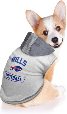 Show full view: Littlearth NFL Dog & Cat Hooded Crewneck Sweater, Buffalo Bills, X-Large slide 3 of 6