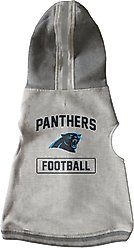 Littlearth NFL Dog & Cat Hooded Crewneck Sweater, Carolina Panthers, Small