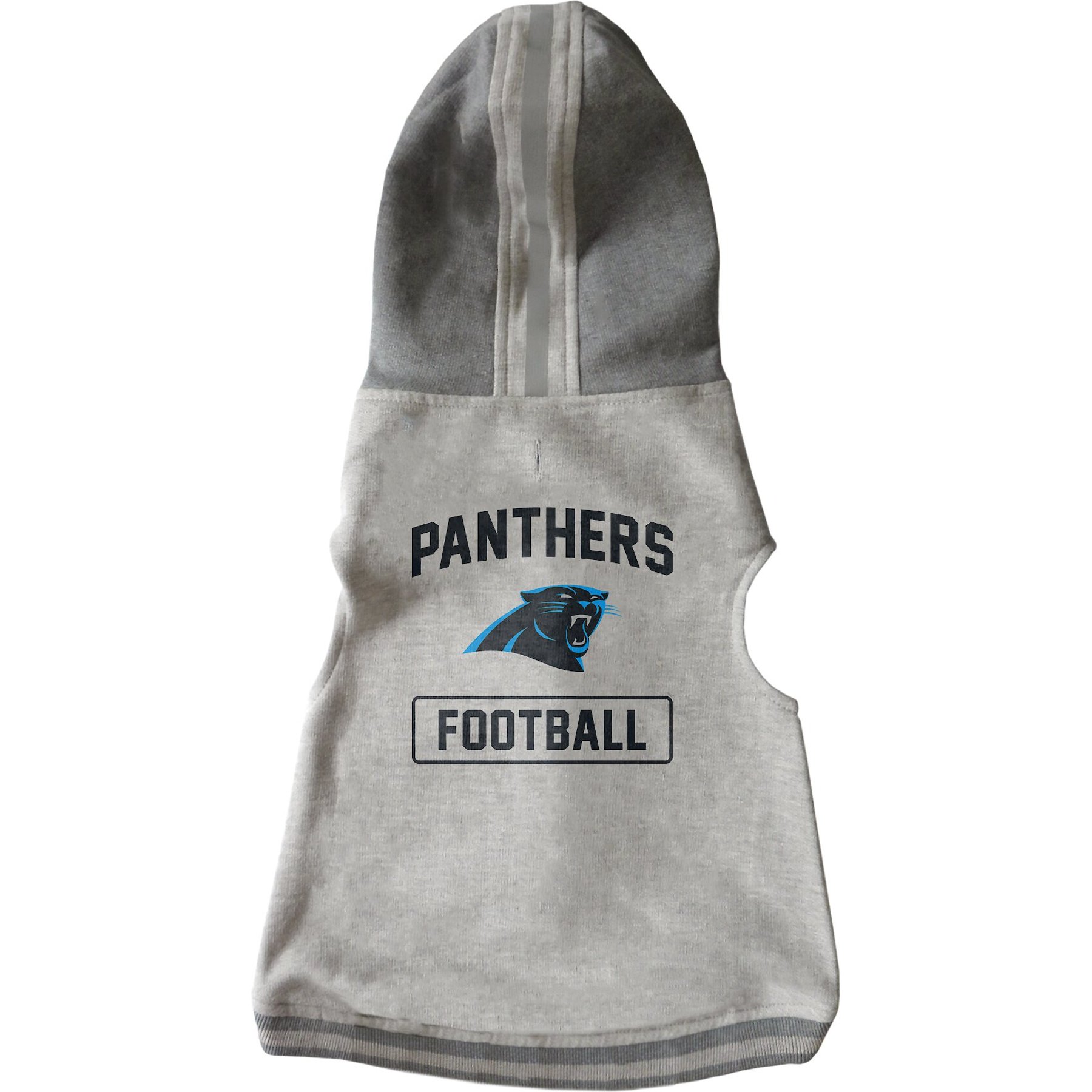 Littlearth NFL Dog & Cat Hooded Crewneck Sweater, Carolina Panthers, Small