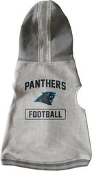Littlearth NFL Dog & Cat Hooded Crewneck Sweater, Carolina Panthers, Teacup
