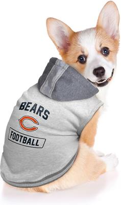Show full view: Littlearth NFL Dog & Cat Hooded Crewneck Sweater, Chicago Bears, Small slide 2 of 5