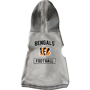 Littlearth NFL Dog & Cat Hooded Crewneck Sweater, Cincinnati Bengals, Medium