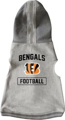 Littlearth NFL Dog & Cat Hooded Crewneck Sweater, Cincinnati Bengals, Teacup