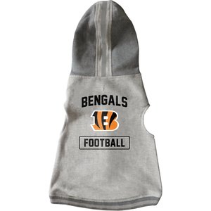 Littlearth NFL Dog & Cat Hooded Crewneck Sweater, Cincinnati Bengals, X-Small
