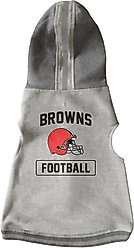 Littlearth NFL Dog & Cat Hooded Crewneck Sweater, Cleveland Browns, X-Small