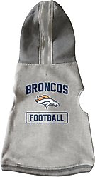Littlearth NFL Dog & Cat Hooded Crewneck Sweater, Denver Broncos, Medium