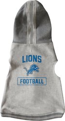 Littlearth NFL Dog & Cat Hooded Crewneck Sweater, Detroit Lions, Small