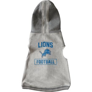 Littlearth NFL Dog & Cat Hooded Crewneck Sweater, Detroit Lions, Small
