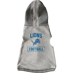 Littlearth NFL Dog & Cat Hooded Crewneck Sweater, Detroit Lions, X-Small
