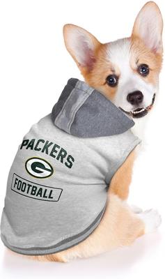Show full view: Littlearth NFL Dog & Cat Hooded Crewneck Sweater, Green Bay Packers, Medium slide 4 of 7