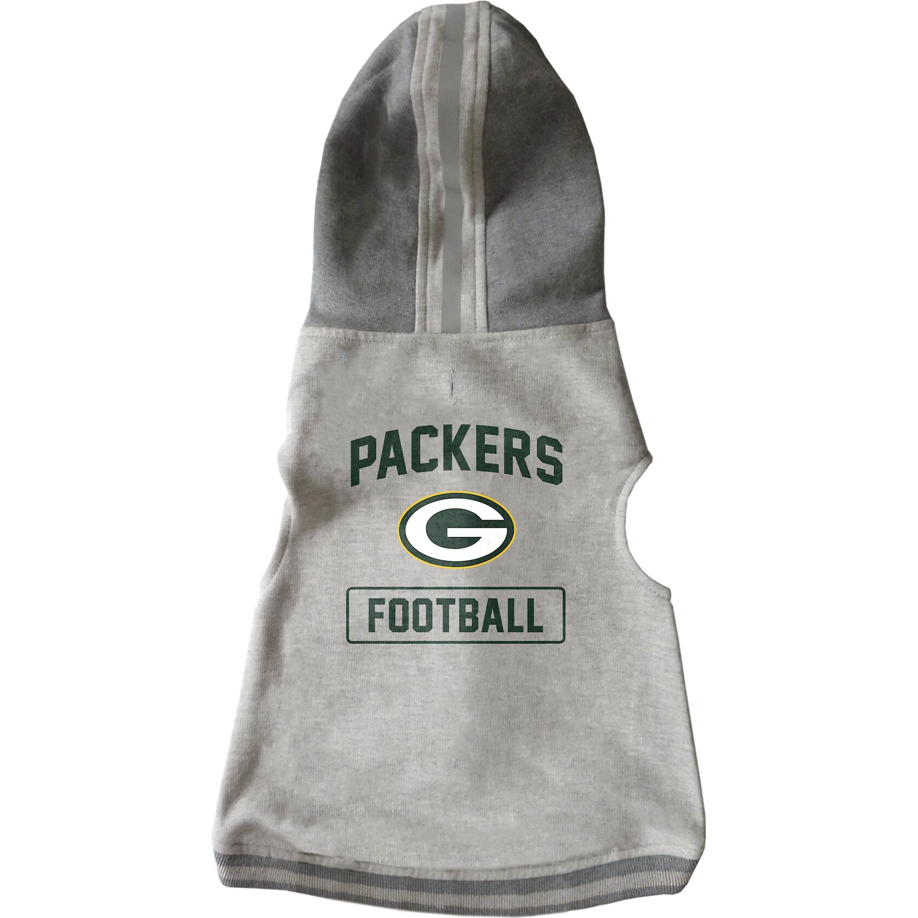 Littlearth NFL Dog & Cat Hooded Crewneck Sweater, Green Bay Packers, Teacup