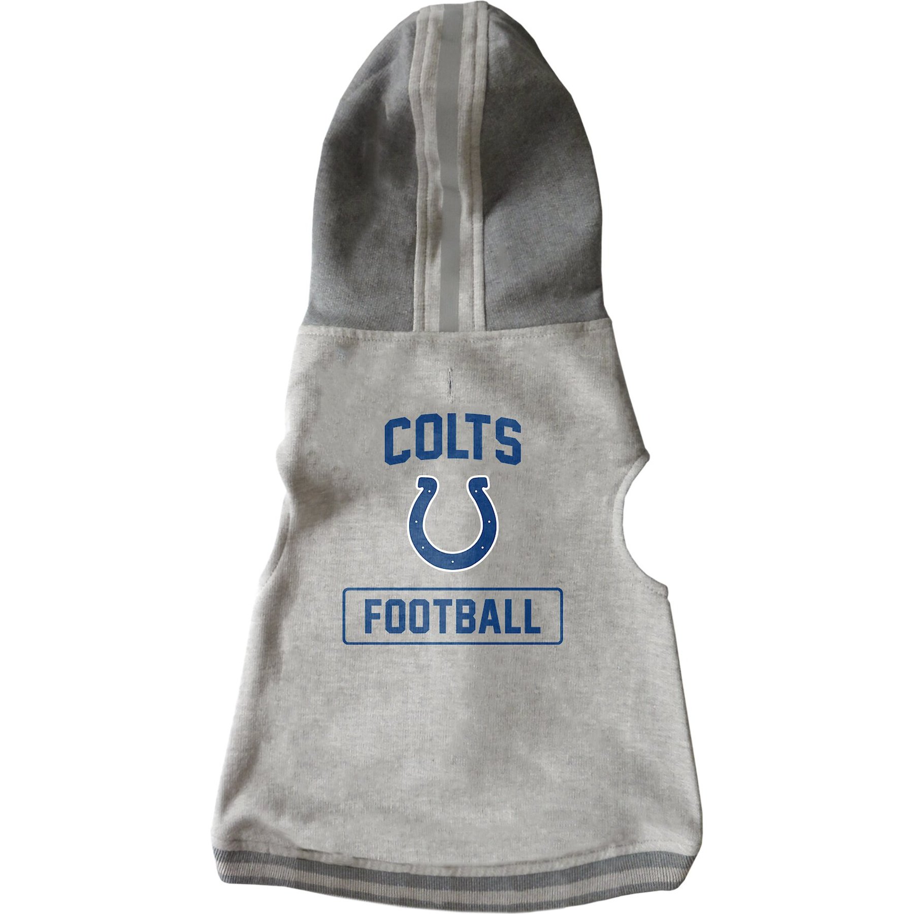 Littlearth NFL Dog & Cat Hooded Crewneck Sweater, Indianapolis Colts, Medium