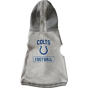 Littlearth NFL Dog & Cat Hooded Crewneck Sweater, Indianapolis Colts, Small