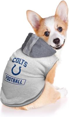 Show full view: Littlearth NFL Dog & Cat Hooded Crewneck Sweater, Indianapolis Colts, Small slide 4 of 7
