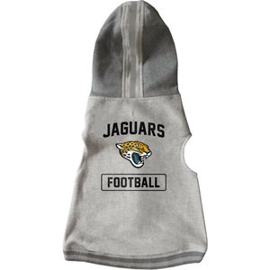 Littlearth NFL Dog & Cat Hooded Crewneck Sweater, Jacksonville Jaguars, Medium