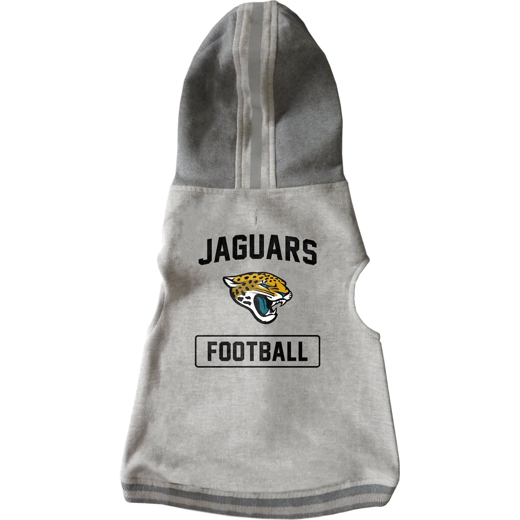 Littlearth NFL Dog & Cat Hooded Crewneck Sweater, Jacksonville Jaguars, Small