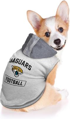 Show full view: Littlearth NFL Dog & Cat Hooded Crewneck Sweater, Jacksonville Jaguars, Small slide 3 of 6