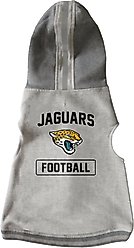 Littlearth NFL Dog & Cat Hooded Crewneck Sweater, Jacksonville Jaguars, X-Small
